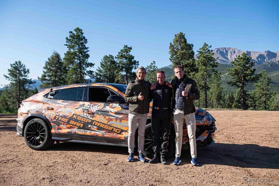 ランボルギーニ・ウルス・ペルフォルマンテ のパイクスピークのSUV新記録車両《photo by Lamborghini》