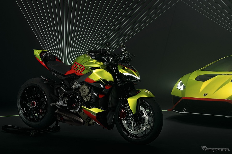 ドゥカティ・ストリートファイター V4 ランボルギーニ とランボルギーニ・ウラカン STO《photo by Ducati》