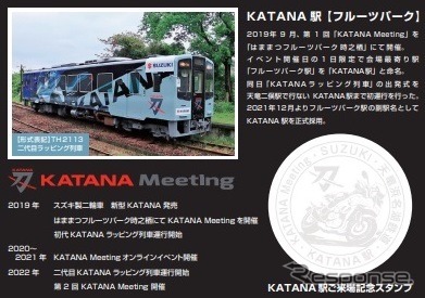 「KATANA」オリジナル硬券セット台紙デザイン内面1《写真提供 スズキ》