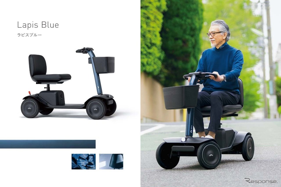 オプションカラーの「ラビスブルー」(オプション価格:1万5000円)《画像提供 WHILL》