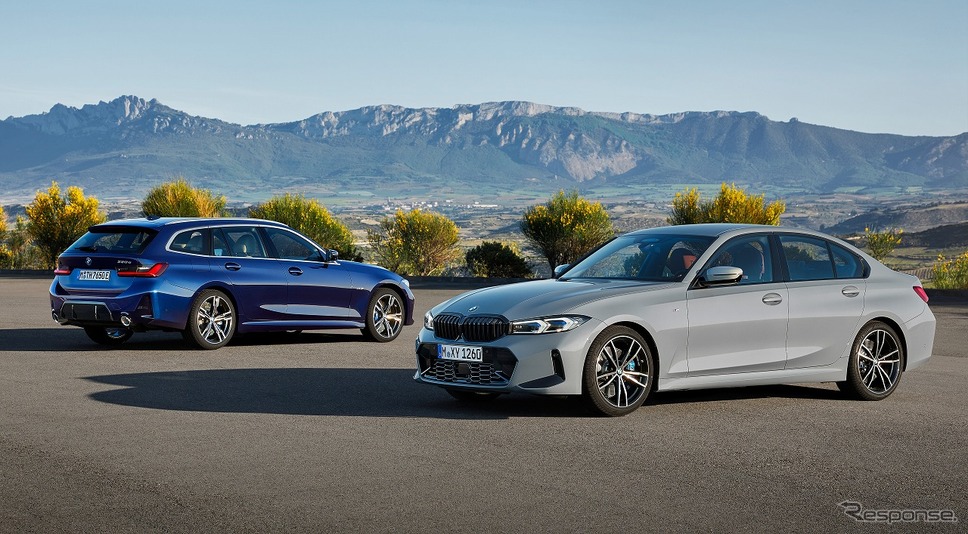 BMW 3シリーズ セダン（右）/ツーリング（左）改良新型《写真提供 ビー・エム・ダブリュー》