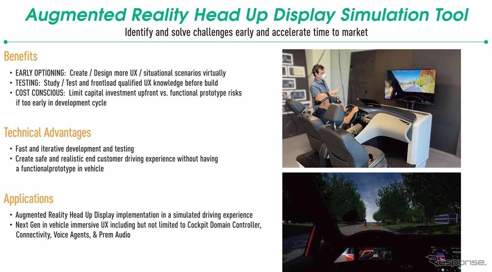 「Augmented Reality Head Up Display Simulation Tool」《写真提供 パナソニック》