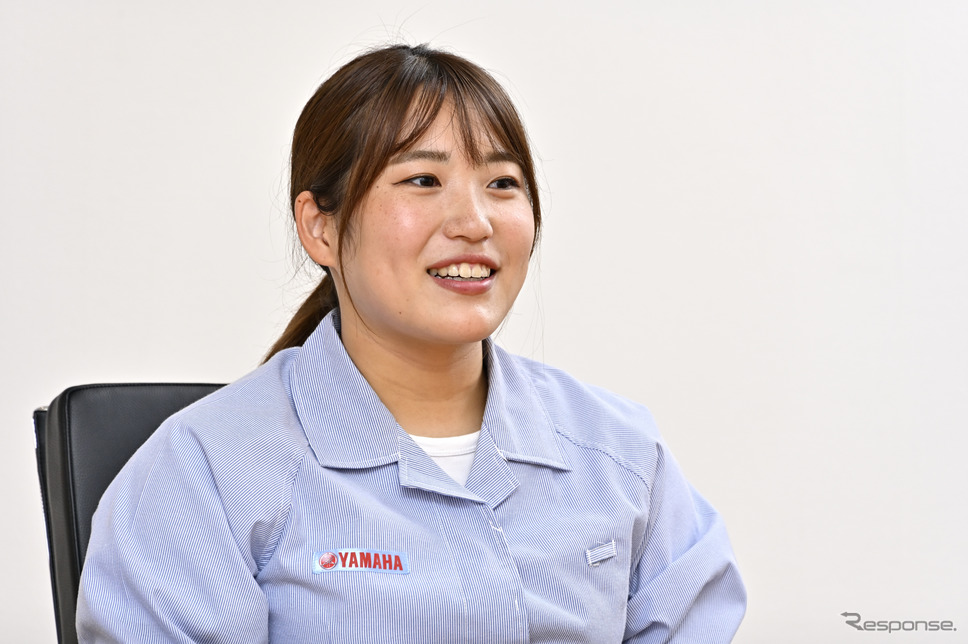 ヤマハ発動機でテストライダーを務める、元レーサーの中山愛理さん《写真撮影 雪岡直樹》