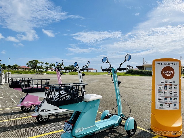 電動三輪モビリティのシェアリングサービス「沖縄GOGO!シェア」《画像提供 大和ハウス工業》