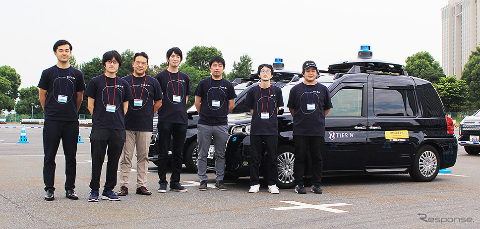 SIP 自動運転 実証実験プロジェクトに参画するティアフォーのロボット・タクシー（トヨタジャパンタクシー）《撮影撮影 編集部》