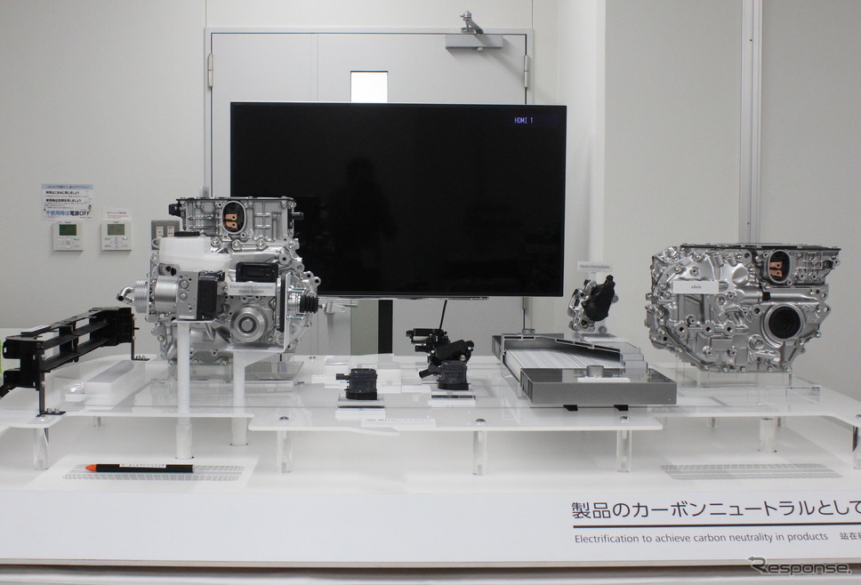 カーボンニュートラルの実現に向け、アイシンが取り揃えている製品《写真撮影 加賀啓伺》