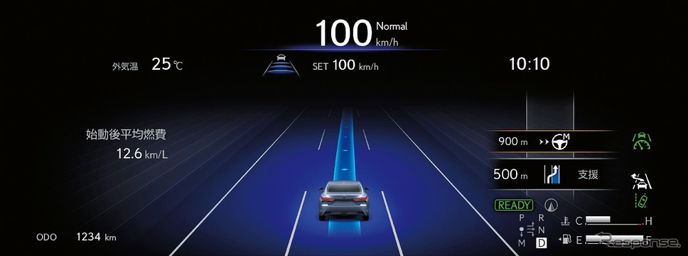Lexus Teammate［Advanced Drive］12.3インチメーターディスプレイ《写真提供 トヨタ自動車》