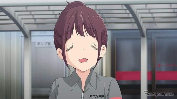 土岐綾乃(劇中画像)(c)あfろ・芳文社/野外活動委員会
