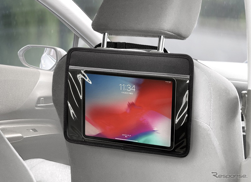 カシムラ・タブレットポケット ヘッドレスト取り付け NE-21Photo by カシムラ