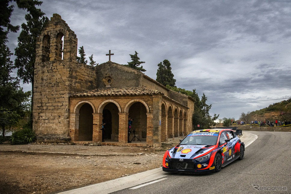 ヒョンデの「i20 N Rally1 HYBRID」（#11 T.ヌービル / スペイン戦2位）。《Photo by Red Bull》