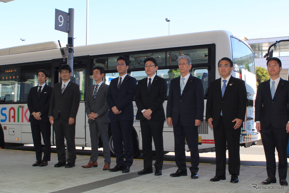 埼玉工業大学 自動運転バス関連の幹部陣《写真撮影 編集部》