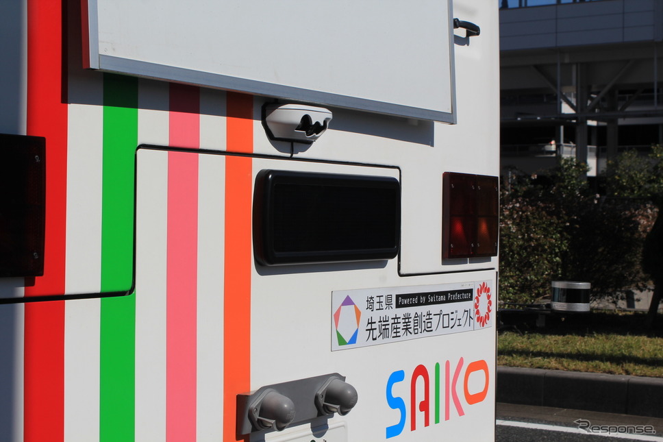 中部国際空港に停留する埼玉工業大学の自動運転バス（日野レインボーIIベース）《写真撮影 編集部》