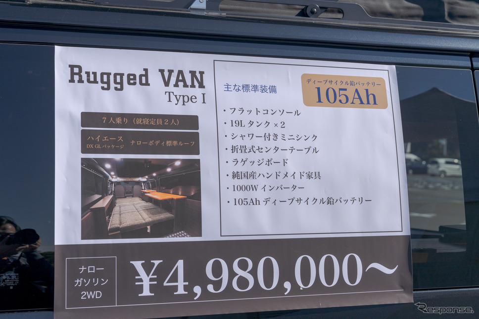 19Lタンク×2や、センターテーブル、ラゲッジボードなどは標準装備。必要なものだけオプションでチョイスできるので価格も抑えられる。《写真撮影 関口敬文》