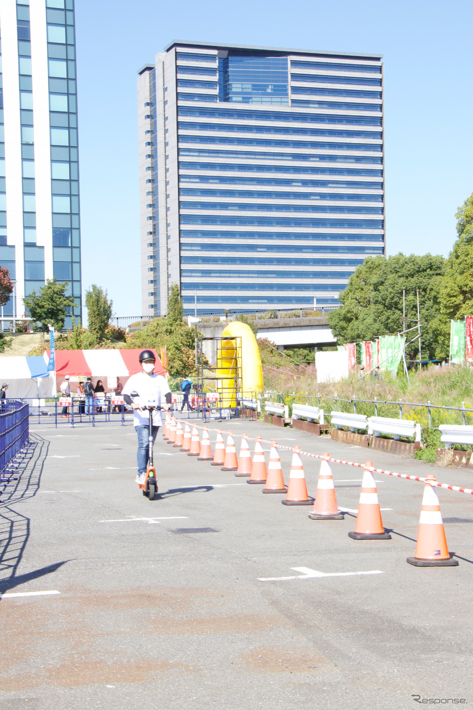 電動キックボード MANTISシリーズの試乗会《写真撮影 大竹菜々子》