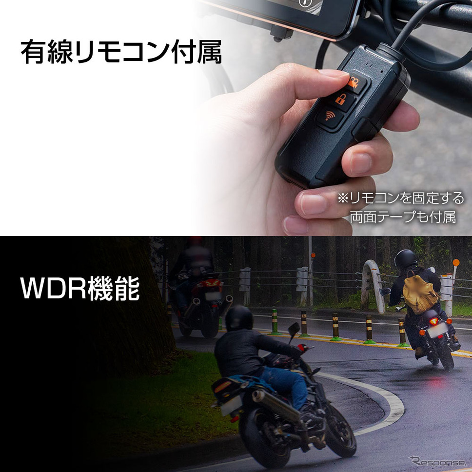 リアモニター機能搭載、バイク用2カメラドラレコ発売…MAXWIN《写真提供 昌騰》