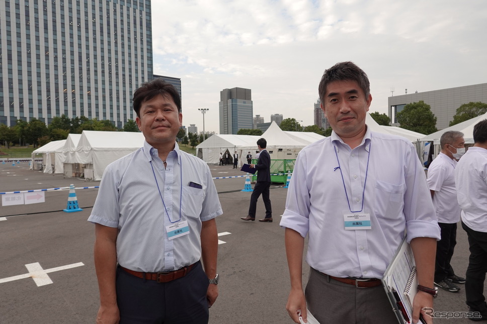 スバル技術本部ADAS開発部の荒井英樹さん(左)と阿部幸一さん《写真撮影 会田肇》