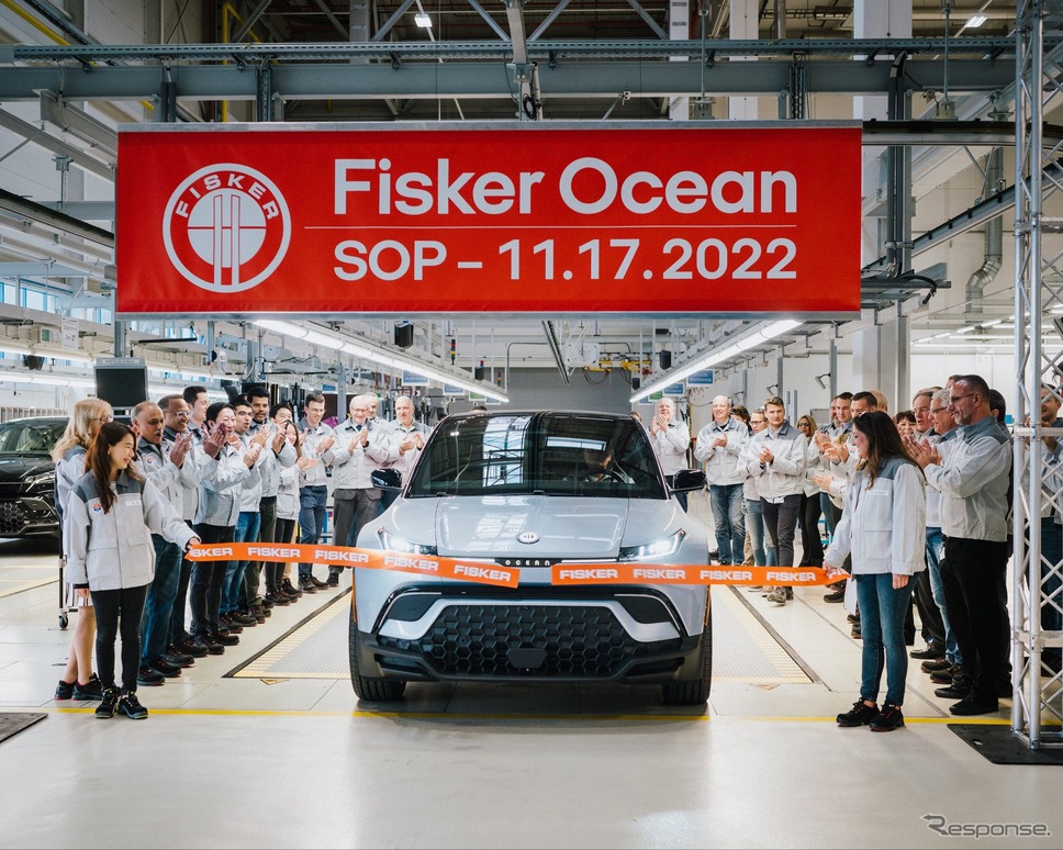 マグナのオーストリア工場で生産が開始されたフィスカー・オーシャン《photo by Fisker》