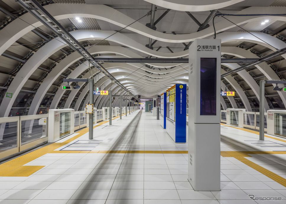 東京メトロ銀座線 渋谷駅。M型アーチの屋根が特徴的だ。《写真提供 東京メトロ》