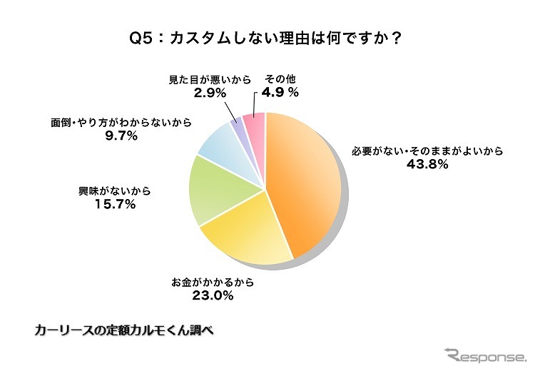 カスタムしない理由は何ですか?《グラフ提供:ナイル》