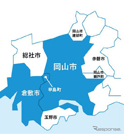 配車エリア《図版提供:両備ホールディングス》