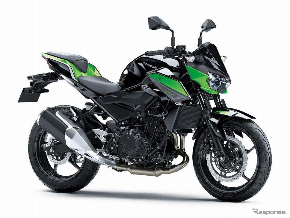 カワサキ Z250(キャンディライムグリーン×メタリックスパークブラック)《写真提供:カワサキモータースジャパン》