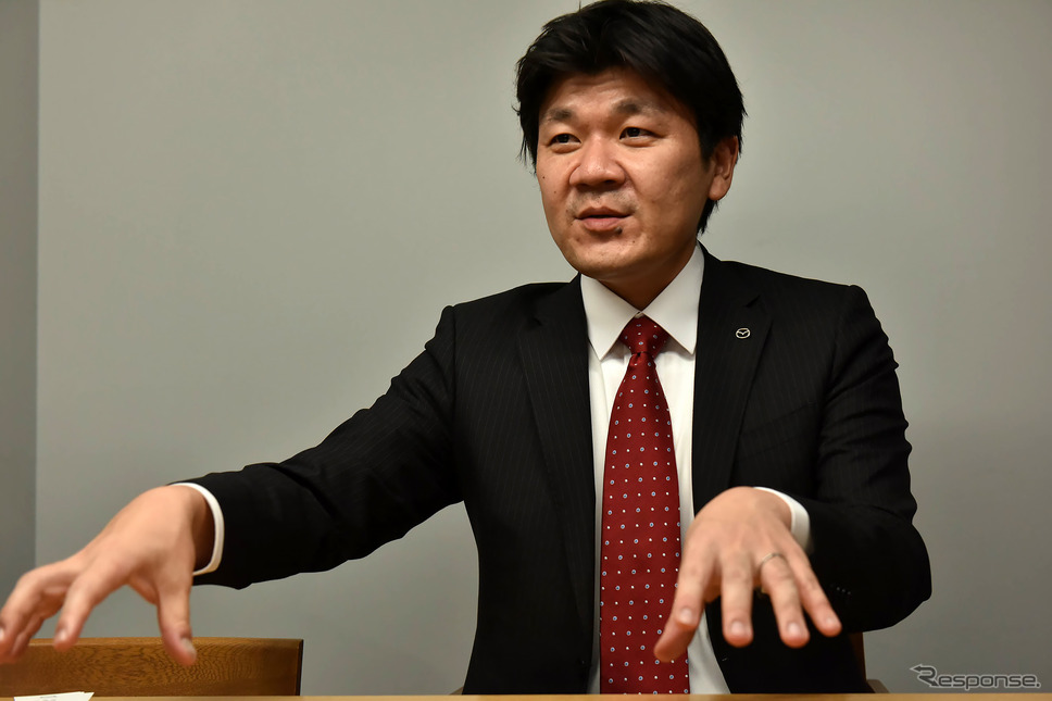 マツダ 車両技術部の河瀬英一氏《写真撮影 中野英幸》