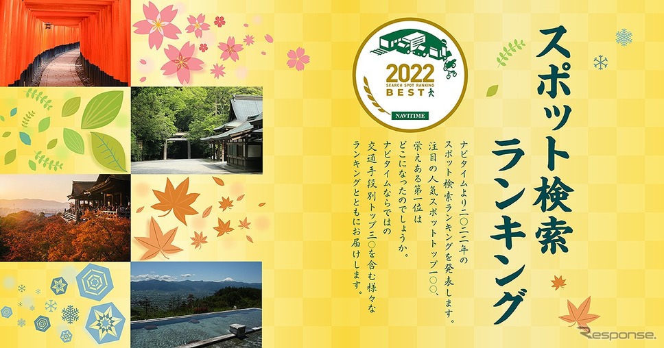 2022ナビタイム スポット検索ランキング《画像提供 ナビタイムジャパン》