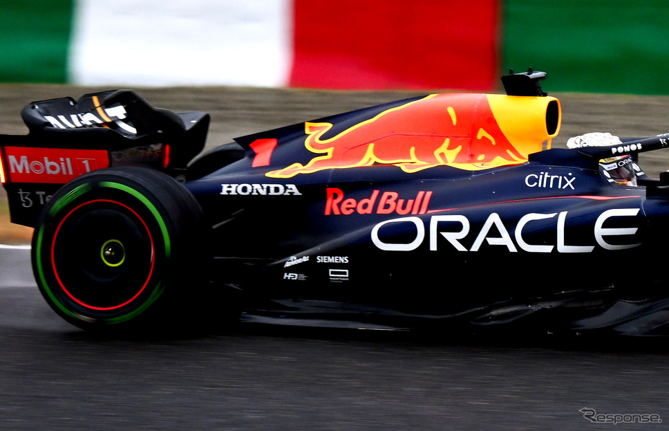 レッドブルのF1マシンには「HONDA」のロゴが2022年日本GP(写真)から復活した。《Photo by Red Bull》