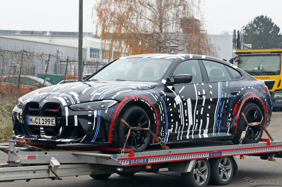 BMW M社が開発する4モーターEVのプロトタイプ（スクープ写真）《APOLLO NEWS SERVICE》