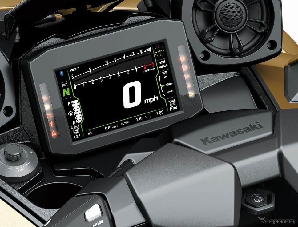 7インチフルカラーTFTディスプレイ(JET SKI ULTRA 310LX)《写真提供 カワサキモータースジャパン》