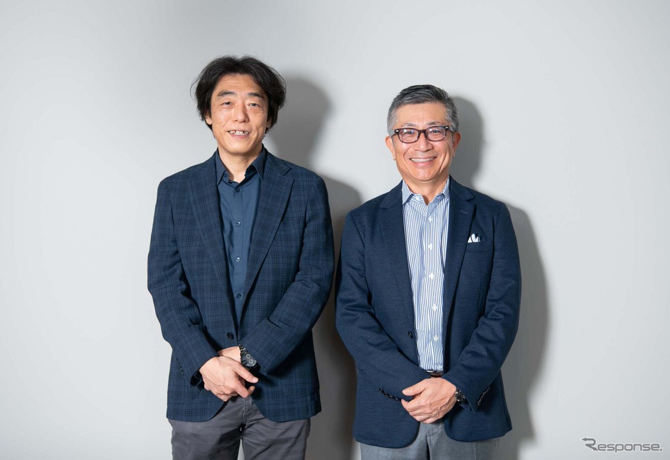 ソニー・ホンダモビリティ 代表取締役社長兼COOの川西泉氏（左）と代表取締役会長兼CEOの水野泰秀氏（右）《写真撮影 清水知恵子》