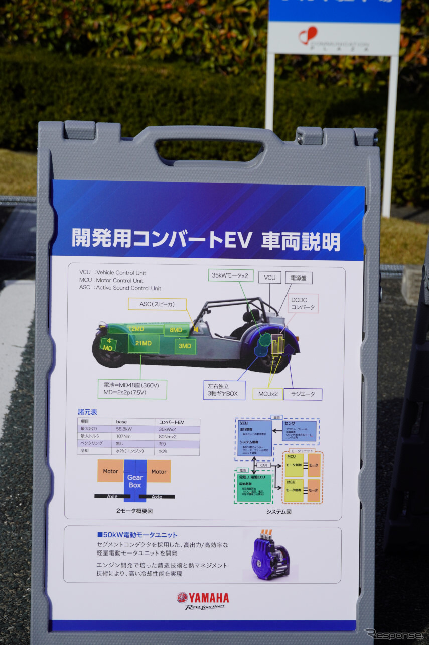 ヤマハ発動機 開発用コンバートEV《写真撮影 小松哲也》