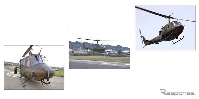 使用航空機：UH-1J《画像提供 NEXCO西日本》