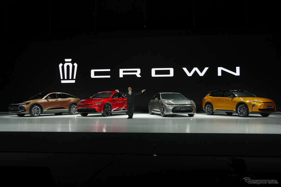 新型『クラウン』を発表したトヨタ自動車 豊田章男社長《写真撮影 宮崎壮人》
