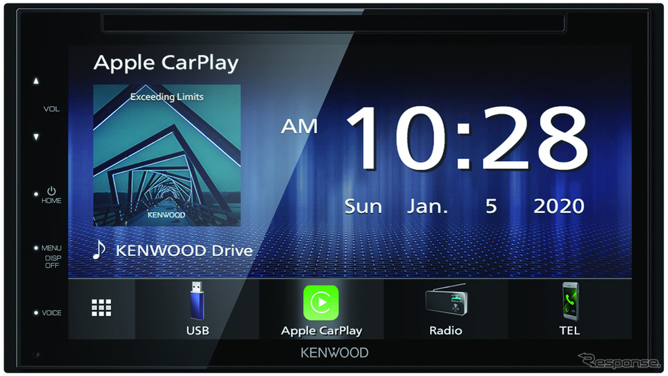 「Apple CarPlay」と「androidauto」に対応した市販ディスプレイオーディオの一例(ケンウッド・DDX5020S)。Photo by ケンウッド