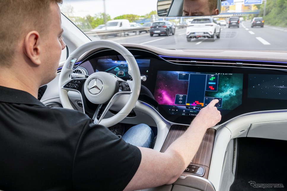 メルセデスベンツ EQS の「DRIVE PILOT」装着車《photo by Mercedes-Benz》
