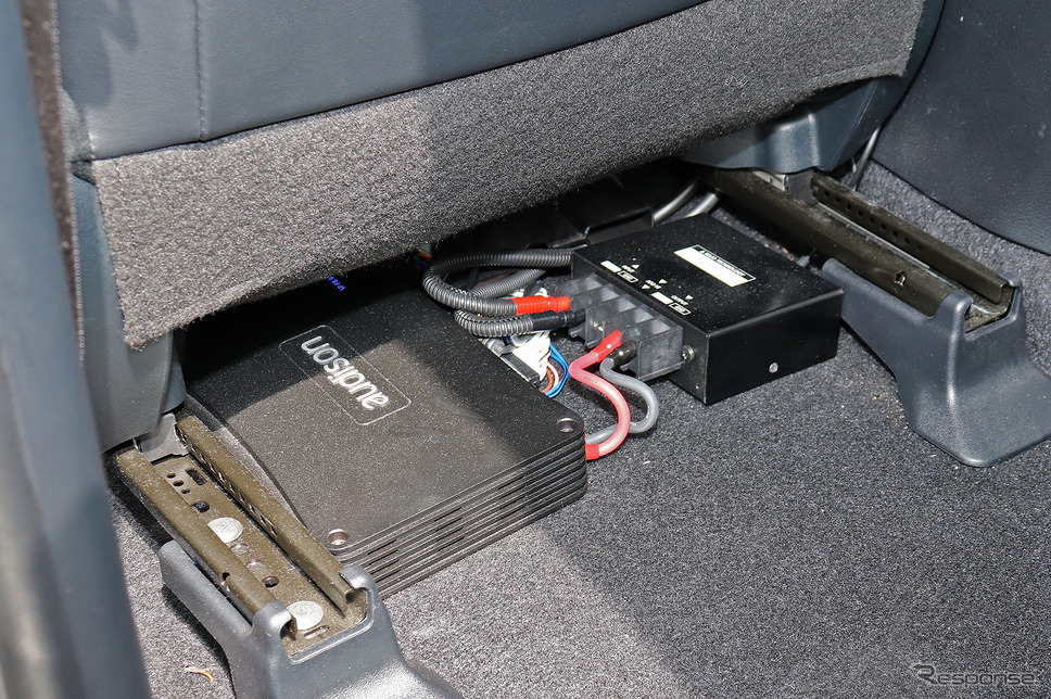 「パワーアンプ内蔵DSP」を搭載したオーディオカーの一例(製作ショップ:アークライド<千葉県>)。Photo by 太田祥三