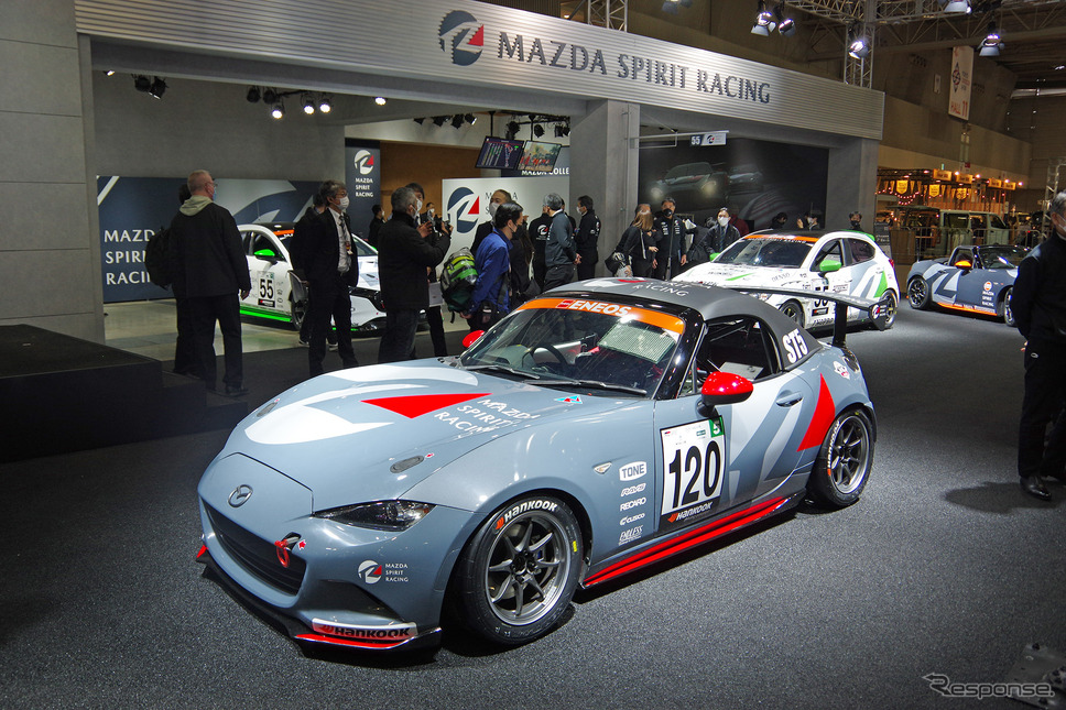 マツダは「マツダ・スピリット・レーシング」としてブースを展開(東京オートサロン2023)《写真撮影 宮崎壮人》