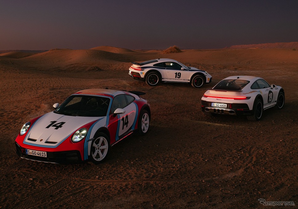 ポルシェ 911 ダカール のラリーデカールセット装着車《photo by Porsche》