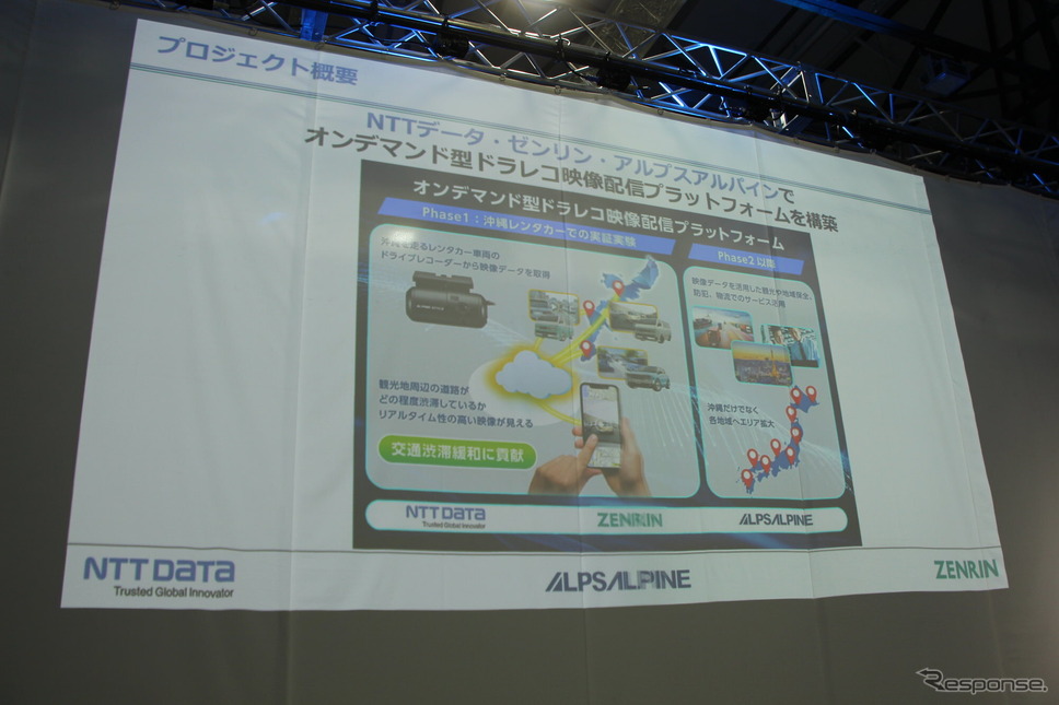 NTTデータ、ゼンリン、アルプスアルパインの3社が協業し、ドライブレコーダーを活用した実証実験を開始《写真撮影 吉田瑶子》