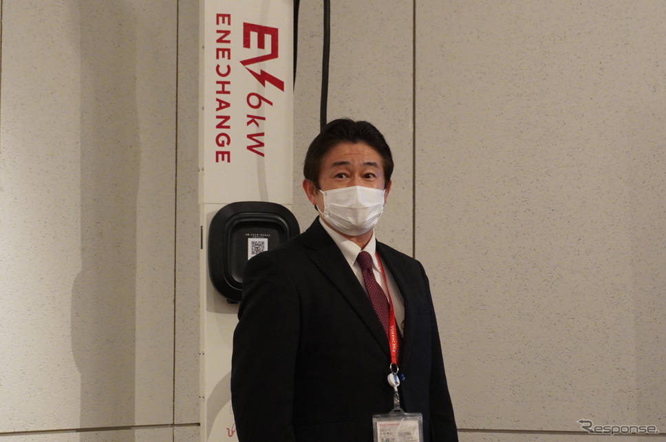 エネチェンジの田中喜之執行役員《写真撮影 山田清志》
