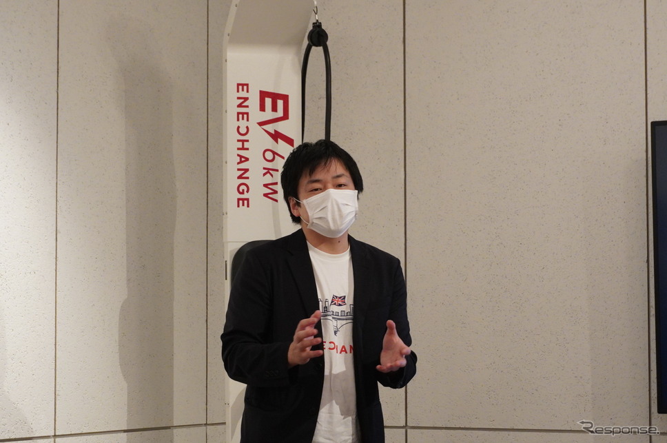 エネチェンジの内藤義久執行役員《写真撮影 山田清志》