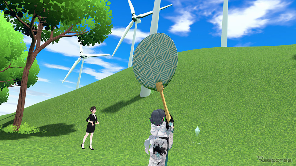 風力発電を回すためにうちわで扇ぐ!出典:レスポンス