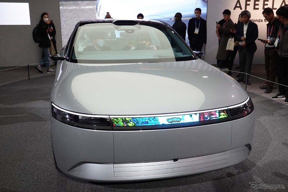 「AFEELA(アフィーラ)」ブランドで披露されたプロトタイプ(ソニー・ホンダモビリティ/CES 2023)《写真撮影 会田肇》