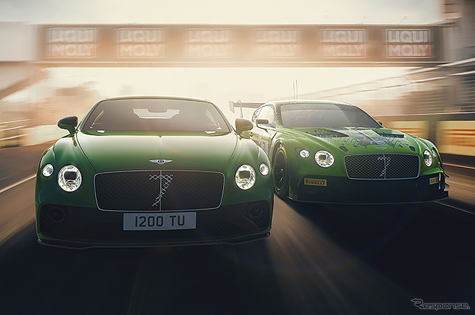 ベントレー・コンチネンタル GT S のカスタマイズモデルと2020年に「バサースト12時間」を制したレーシングカーのコンチネンタルGT3《photo by Bentley》