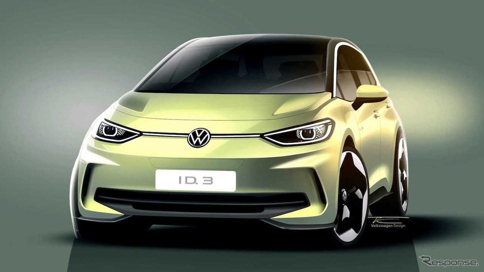 VW ID.3 改良新型のデザインスケッチ《photo by VW》