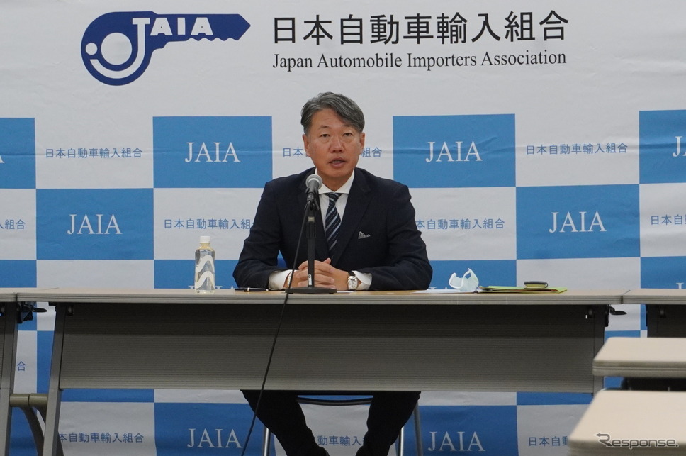 日本自動車輸入組合の上野金太郎理事長《写真撮影 山田清志》