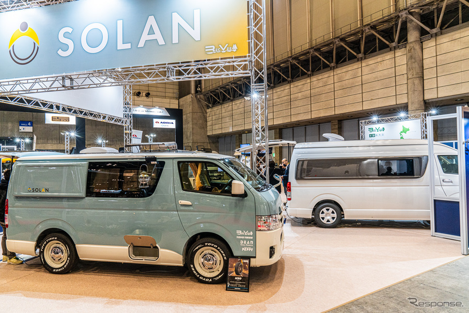 ペットと快適に過ごす新型キャンピングカー『ソラン』をレクビィが初披露…ジャパンキャンピングカーショー2023《写真》石川徹