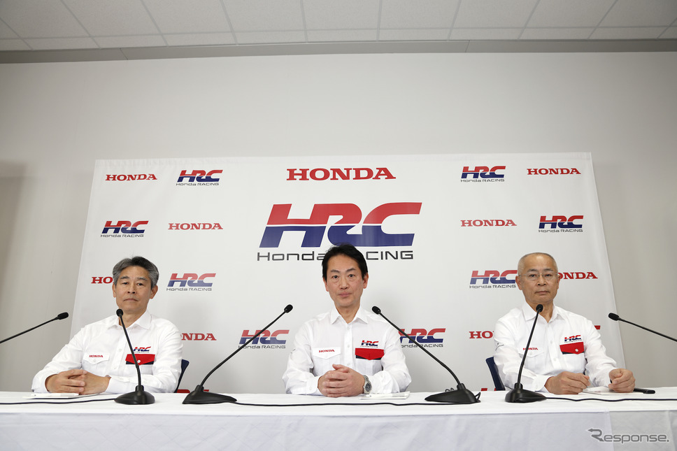 HRCの（左から）角田氏、渡辺氏、浅木氏。《Photo by Honda》