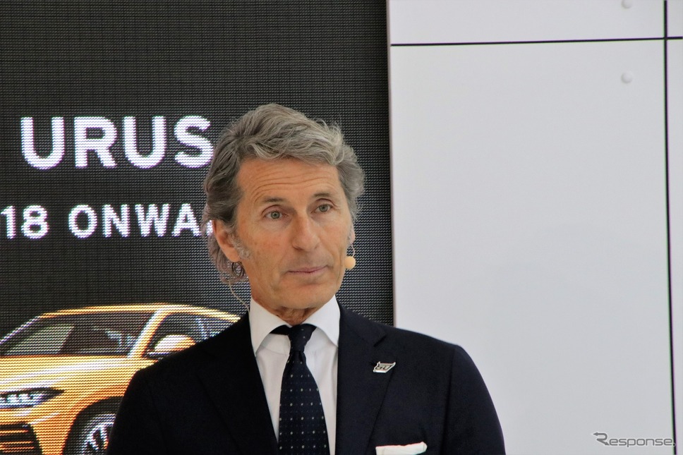 アウトモビリ・ランボルギーニチェアマン・CEOのステファン・ヴィンケルマン氏《写真撮影 内田俊一》